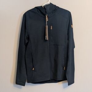 Fjallraven Mens Keb Fleece Hoodie Dark Navy Regular Fit - Size Small Insulating
